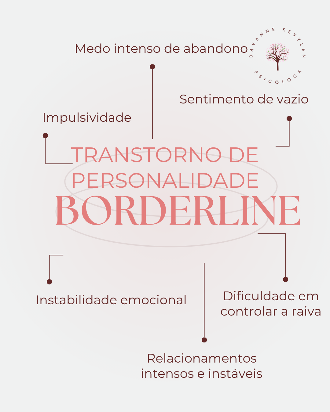 Post do instagram minimalista sobre sintomas do estresse